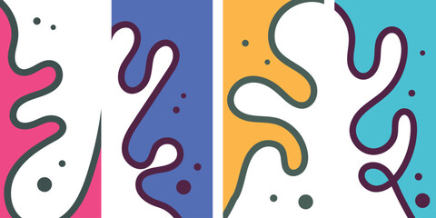 Obraz premium A colorful abstract design with swirling patterns isolated on white background, illustration