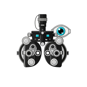 Innovative Ophthalmic Diagnostic Equipment Depicting Vision Care And Eye Health Assessment
