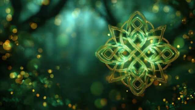 Celtic Knot Symbol in Forest