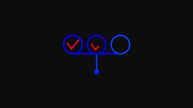 blue Tick Verified Check Mark Animation: Credible Social Media Verification Sign Symbol Animation. 4k Motion Graphics with Alpha Channel.