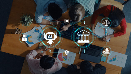 Diverse Group Collaborating on Innovative Technology and Regulatory Concepts Around Artificial...