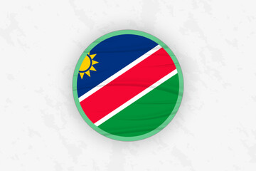 Namibia Flag Circular Sticker Design, National Pride Decal.