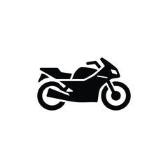 Fototapeta premium Sport motorcycle transport black and white vector sport motorcycle icon