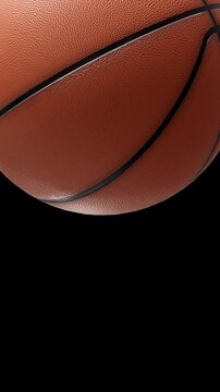 Basketball Ball Flying Toward Camera Transition for vertical display