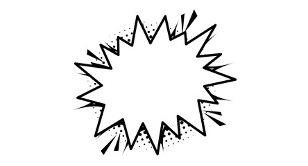 Isolated comic book speech bubble, halftone dotted design, empty burst for text, vector graphic © Design Zone