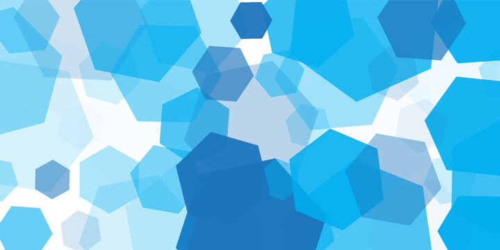 Simple pattern seamless blue hexagon honeycombs on a white background. Honey comb background pattern symbol art abstract simple