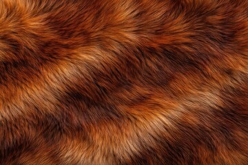 Fototapeta premium Red Panda Fur Texture Seamless Pattern. Close-up red panda coat detail. Exotic mammal fur surface design. Realistic red panda fur texture background. Detailed wildlife macro close-up.