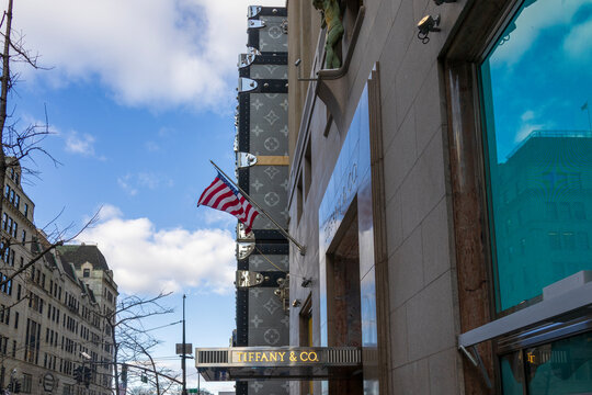 The Tiffany and Louis Vuitton Stores in midtown Manhattan New York City New York USA
