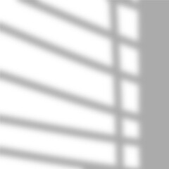 Shadow from window, overlay effect. Realistic gray shadow on transparent background, PNG. Applicable for product presentation, photos, backdrop. Sun light, rays