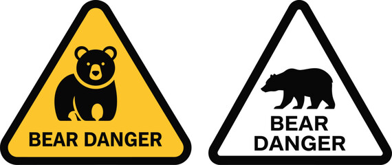 Warning signs for bear danger © Emonahmed