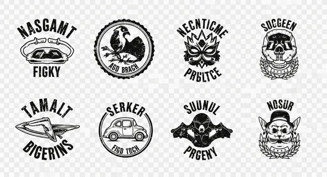 Collection of Star Wars Inspired Logo Designs with a Vintage Aesthetic.