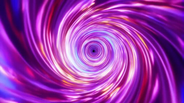 Bright Animated Cosmic Light Show. Dynamic Neon Whirlpool Creating Mesmerizing Visual Effects