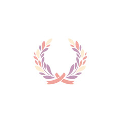 Obraz premium Laurel Wreath with Ribbon - Award, Victory, Achievement Symbol