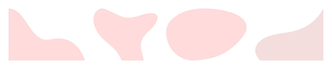 PNG Abstract pink organic shapes design on transparent background