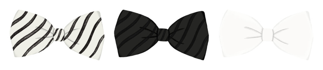 PNG Elegant bow tie collection on transparent background