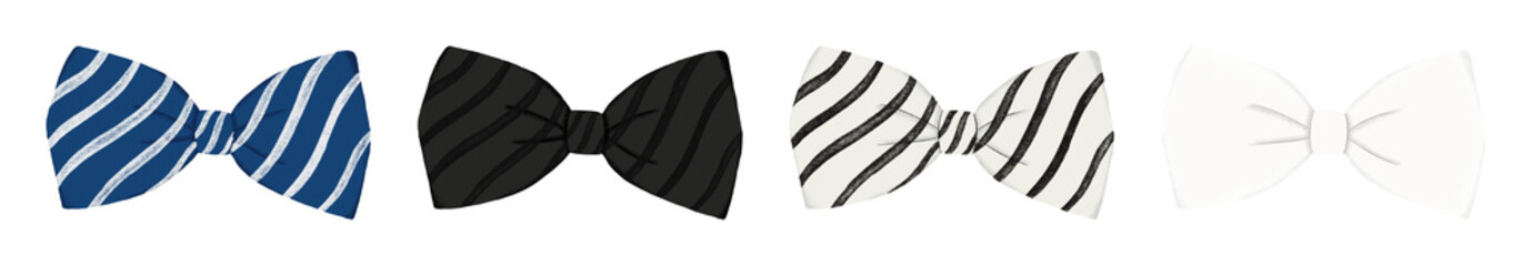 PNG Elegant bow tie collection variety on transparent background