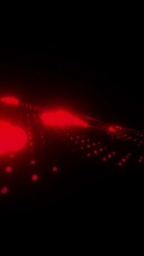 futuristic particle dotted animation background, glowing lights