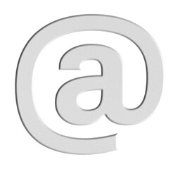 Obraz premium PNG Textured gray at symbol on transparent background