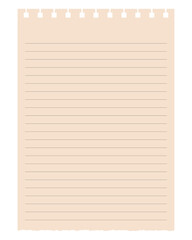 Naklejka premium PNG Lined notepad page illustration on transparent background