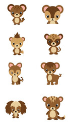 Adorable Cartoon Forest Animals Collection For Childrens Designs And Illustrations