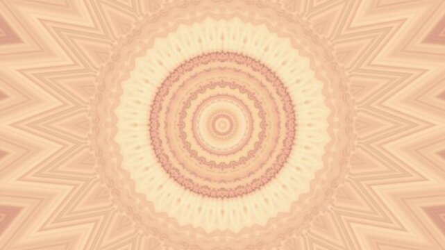 Geometric mandala pattern background in peach and pink hues