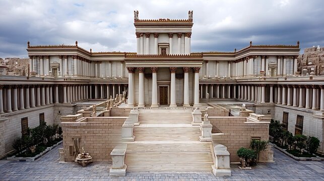 Herod's temple second temple jerusalem model ancient architecture