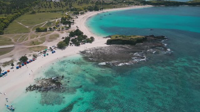Vast Seaside Area With Natural Features. Open Aerial Perspective Highlighting Coast And Marine Boundaries. Comprehensive Drone Survey Capturing Diverse Marine And Coastal Landscape Elements, Lombok