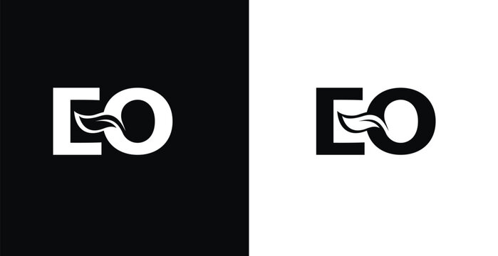 Elegant EO letter monogram logo vector