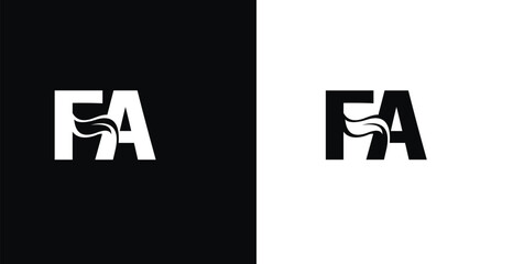 Obraz premium Elegant FA letter monogram logo vector