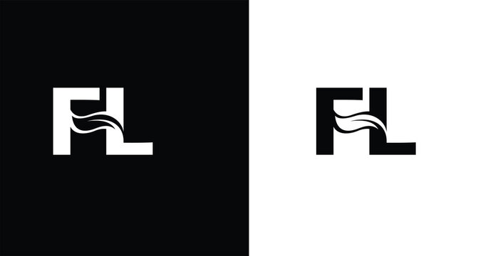 Elegant FL letter monogram logo vector