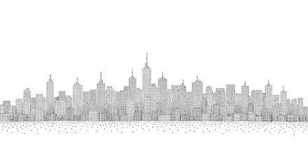 Fototapeta premium New York City skyline vector illustration