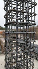 Rebar cage for construction foundation