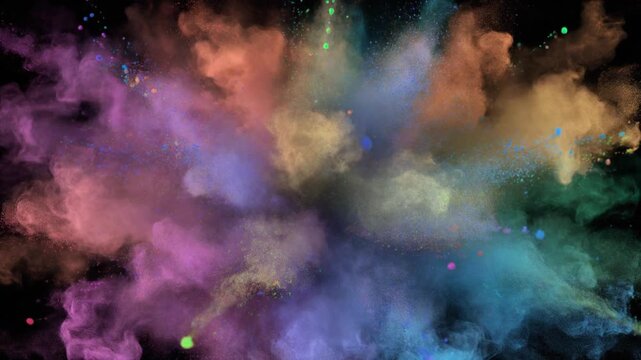 colorful cosmic smoke explosion abstract background design