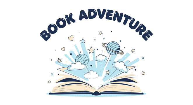 Book Adventure Vector Illustration