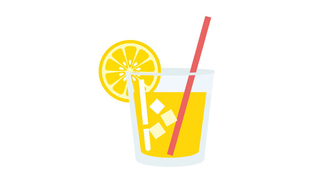 Lemonade drink vector illustration, refreshing beverage, summer refreshment, flat design, eps