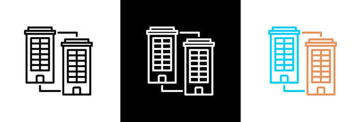 B2B on white and black background