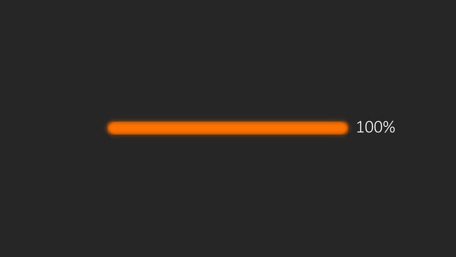 Progress bar illustration displaying 100 percent completion, digital loading bar illustration.