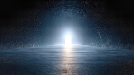 Fototapeta premium Digital Payment Security Tunnel With Lock Symbol at the End for Safe Transactions