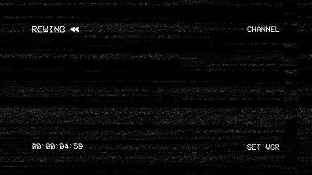 Rewind static noise overlays digital timecode, 10 second countdown, chaotic tv effects overlay for video editing projects, retro themes, glitch art.