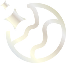 Fototapeta premium Cyberspace Network Technology Icon Silver