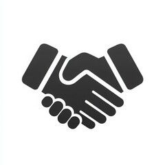 Obraz premium Professional Handshake Icon Symbolizing Agreement and Partnership