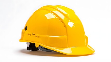 Fototapeta premium Yellow Hard Hat Safety Equipment for Construction Workers.