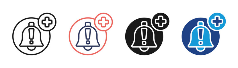 Obraz premium Security Alert icon set multiple style collection