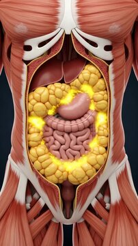 Digestive System Abdominal Organs Anatomy Illustration