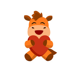 cute simple horse character