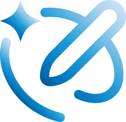 Semantic Refinement Technology Icon Blue Gradient
