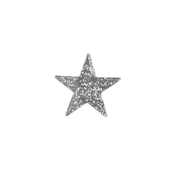 Silver Glitter Star Sticker Dreamy Glow