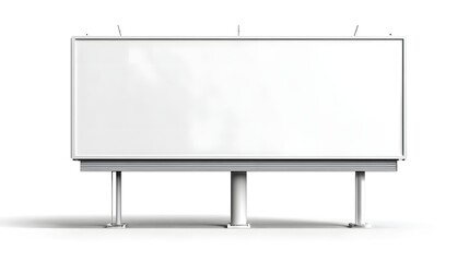 Obraz premium Blank White Billboard Mockup for Advertising and Promotion.