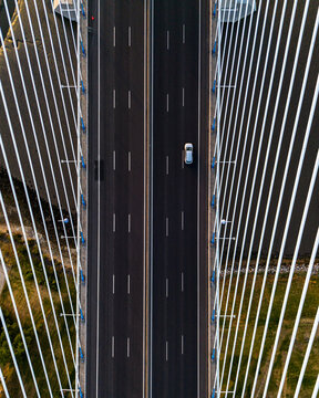 car on the bridge roud