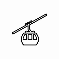 Fototapeta premium Cable Car Gondola Transportation System Icon.
